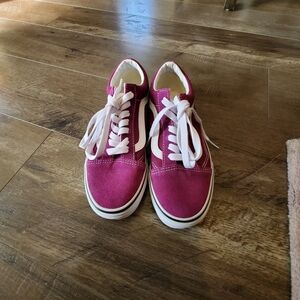 Vans Pink and White Women's Sneakers